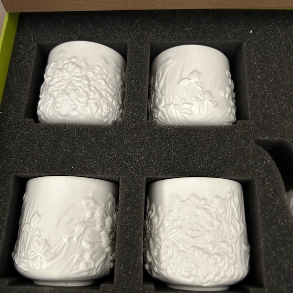 Liuli Living Four Seasons Of Leisure Bone China Coffee And Tea Set. New In Box - Picture 4 of 16